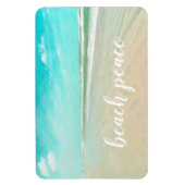 平和的ターコイズスカイビーチシースケープ マグネット (縦)