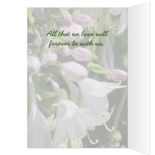 平和的テンプレートグループ弔意お見舞いカード (内側 (左))