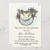 平和的ハンモック退職パーティー 招待状 (正面/裏面)