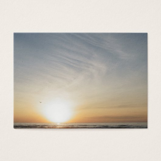 平和的ビーチサンライズお祝いテキストの追加 (正面)