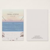 平和的ビーチテーマネックレスディスプレイカード (正面&裏面)