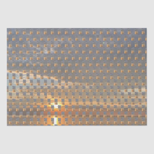 平和的ビーチ海スカイサンライズコラージュティッシュパ 薄葉紙 (正面)