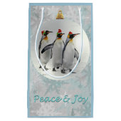 平和的ペンギンズクリスマス抱き枕 スモールペーパーバッグ (正面)