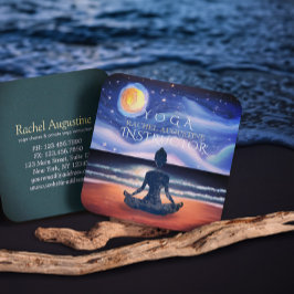 平和的ヨガメディテーション月明かりの空海ビーチ スクエア名刺