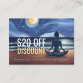 平和的ヨガメディテーション月明かりの空海ビーチ 割引カード (正面)