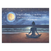 平和的ヨガメディテーション月明かりの空海引用文 テーブルクロス (正面(横))