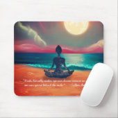 平和的ヨガメディテーション月明かりの空海引用文 マウスパッド (マウス)