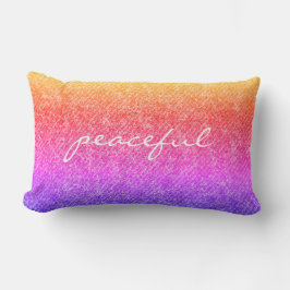 平和的レインボーデニムルリバーシブルスロー ランバークッション