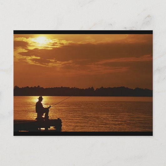 平和的夕べアングラー ポストカード (正面)