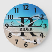 平和的海フロントRモノグラム ラージ壁時計 (正面)