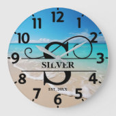 平和的海フロントSモノグラム ラージ壁時計 (正面)