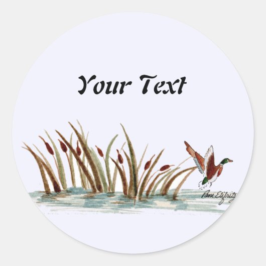 平和的自然マラードダックシーン2 ラウンドシール (正面)