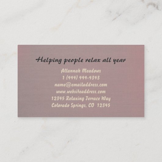 平和瞑想指導名刺 名刺 (裏面)