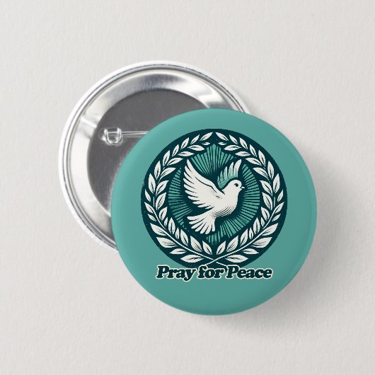 平和祈のために世界の平和を願う 缶バッジ (正面&裏面)