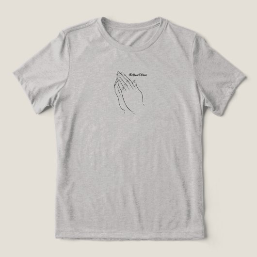 平和祈への道を譲る トライブレンドＴシャツ (デザイン正面)