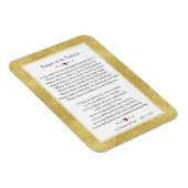 平和祈りの言葉の聖フランシス金ゴールドグリッター枠 マグネット (右側)