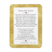 平和祈りの言葉の聖フランシス金ゴールドグリッター枠 マグネット (縦)