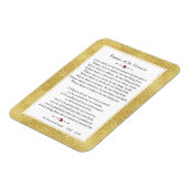 平和祈りの言葉の聖フランシス金ゴールドグリッター枠 マグネット (左側)