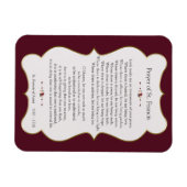 平和祈りの言葉の聖フランシス・ゴールデンフレーム マグネット (横)