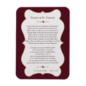 平和祈りの言葉の聖フランシス・ゴールデンフレーム マグネット (縦)