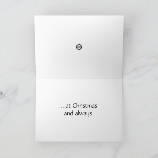 平和祈りの言葉クリスマスカード シーズンカード (内部)