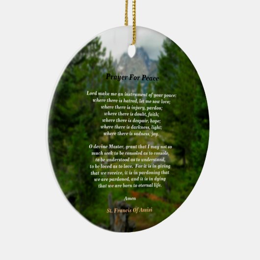 平和祈りの言葉 セラミックオーナメント (右)