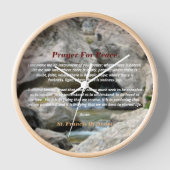 平和祈りの言葉 壁時計 (正面)