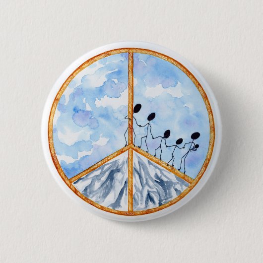 "平和私から"はボタンを始めます 缶バッジ (正面)