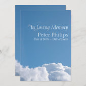 平和空1葬祭告知招待状 招待状 (正面/裏面)