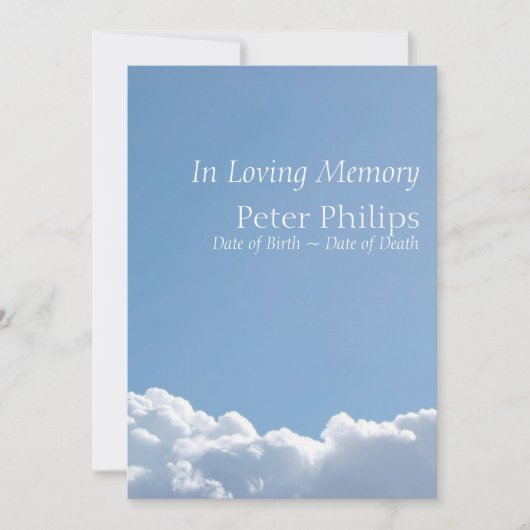 平和空3葬祭告知招待状 招待状 (正面)