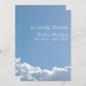 平和空3葬祭告知招待状 招待状 (正面/裏面)