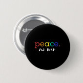 平和素晴らしNo War Shirt Peace Graphic Tee 缶バッジ (正面&裏面)