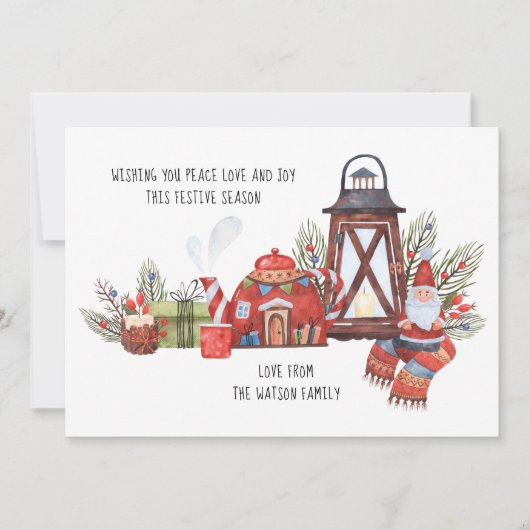 平和素朴愛の喜びクリスマスフォトパーソナライズされた (正面)