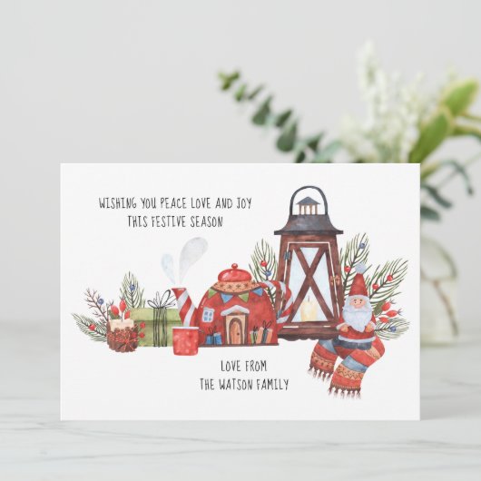 平和素朴愛の喜びクリスマスフォトパーソナライズされた (スタンド正面)