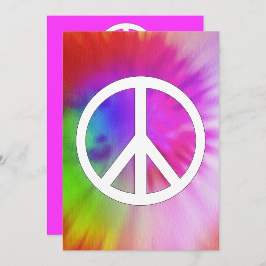 平和絞り染めの招待状 招待状 (正面/裏面)