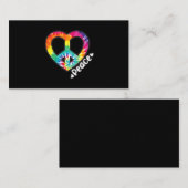 平和絞り染めヴィンテージハートヒッピーレトログルーヴィ 名刺 (正面/裏面)