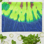 平和絞り染め60sのヒッピー愛 キッチンタオル (折り畳み)