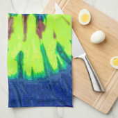 平和絞り染め60sのヒッピー愛 キッチンタオル (四つ折り)