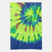 平和絞り染め60sのヒッピー愛 キッチンタオル (縦)