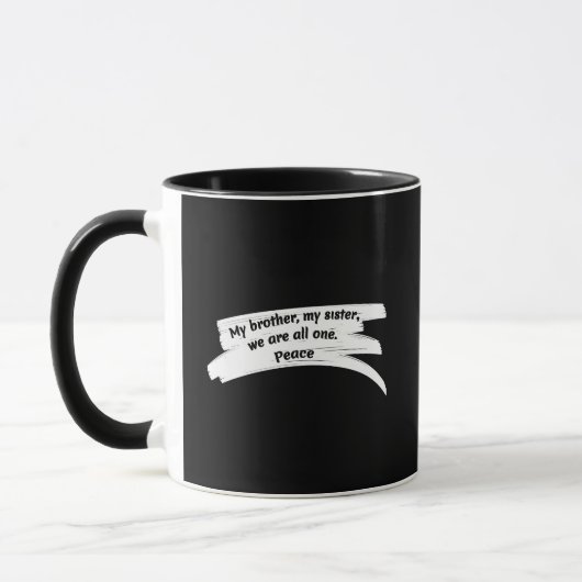 平和絵を描メッセージの消去 マグカップ (左)