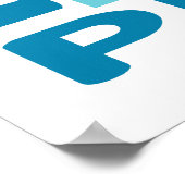 平和考え。愛の平和。平和を生きる。 ポスター (角)