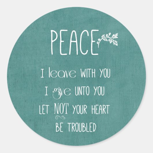 平和聖書の聖句 ラウンドシール (正面)