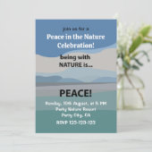 平和自然お祝い 招待状 (スタンド正面)