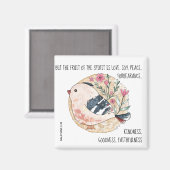 平和色彩の鮮やかの聖句(ガラテヤ5:22) マグネット (正面/裏面)