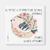 平和色彩の鮮やかの聖句(ガラテヤ5:22) マグネット (正面)