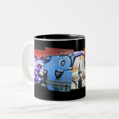 平和落書きのマグ ツートーンマグカップ (正面左)