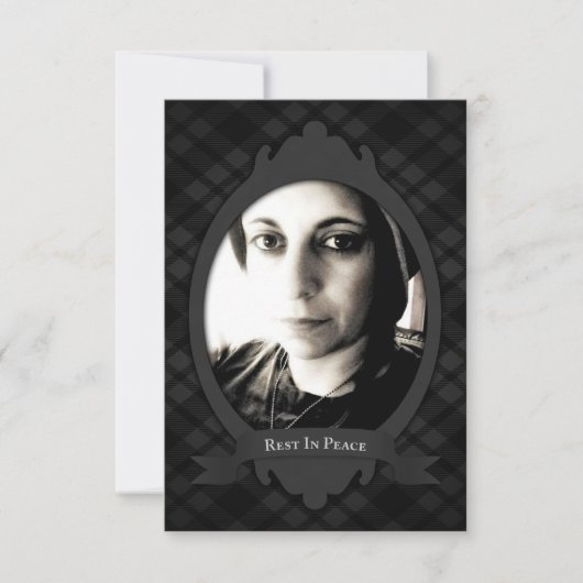 平和葬儀の発表の残り 案内状 (正面)