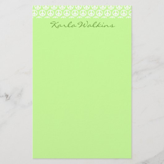 平和記号ひな形 便箋 (正面)