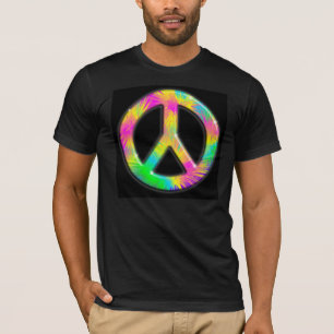 平和記号サイケデリックデザインTシャツ Tシャツ