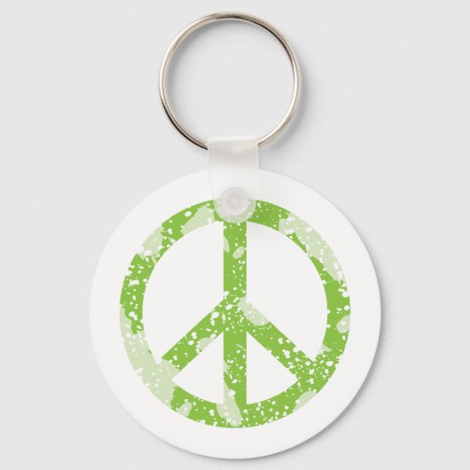 平和記号（緑） キーホルダー (正面)